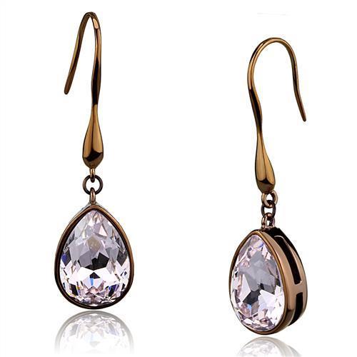 TK2727 IP Coffee light Stainless Steel Earrings