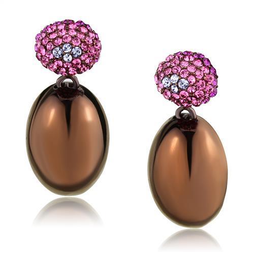 TK2787 IP Coffee light Stainless Steel Earrings