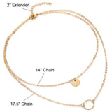 Double Circle Two Layer Necklace Jasper