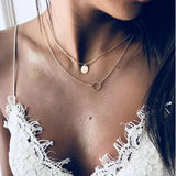 Double Circle Two Layer Necklace Jasper