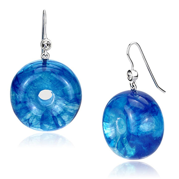 VL069 IP rhodium (PVD) Brass Earrings with