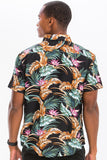 Hawaiian Print Button Down Shirt