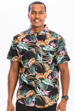 Hawaiian Print Button Down Shirt