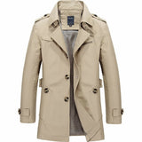 Mens Classic Trench Coat Yellow Pandora
